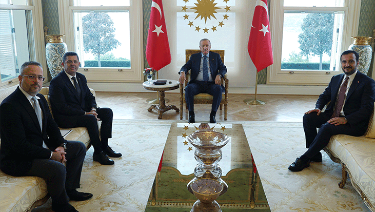 Cumhurbaşkanı Erdoğan Çekmeköy Belediye Başkanı Orhan Çerkez’i kabul etti
