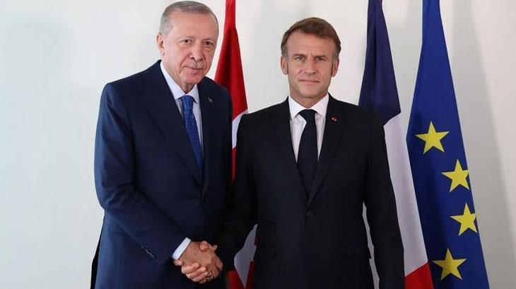 Cumhurbaşkanı Erdoğan Fransa Cumhurbaşkanı Emmanuel Macron ile görüştü