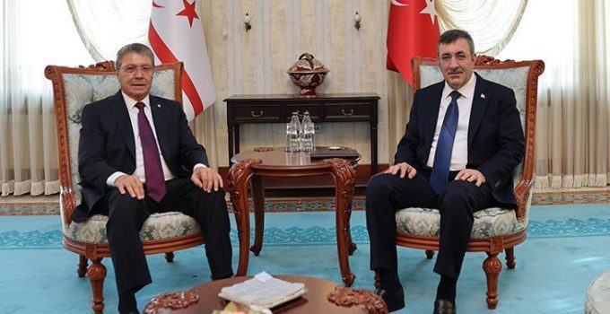 Cumhurbaşkanı Yardımcısı Yılmaz, KKTC Başbakanı Üstel ile görüştü