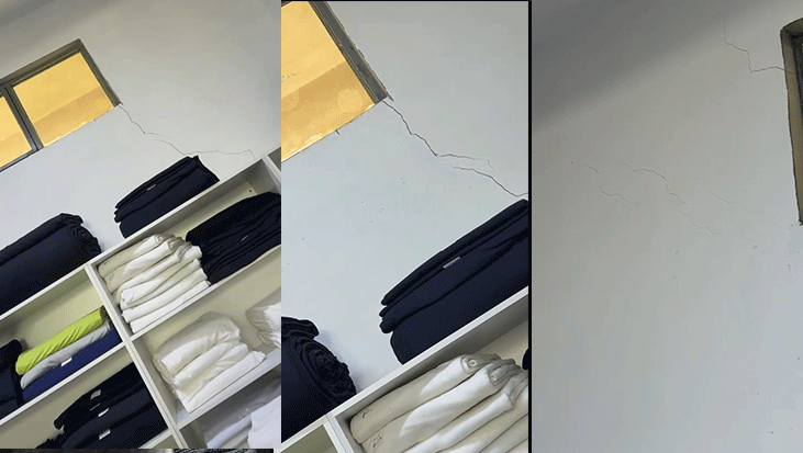 Maltepe’de bina çökmeden önce kaydedilen görüntü! ‘Çatlaklar gün geçtikçe büyüyor’