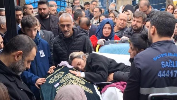 Maltepe’de çöken binada hayatını kaybeden 5 yaşındaki Gülce’nin cenazesinde yürek yakan anlar! Annesi sedyeyle getirildi