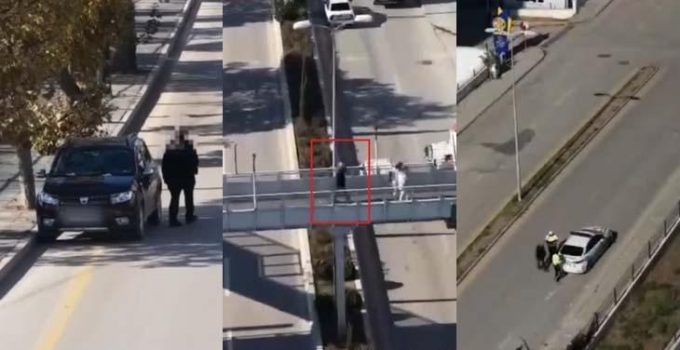 Polisi görünce arabayı yolda bırakıp yürüdü! Kurnaz sürücünün planını dron bozdu: Böyle yakalandı