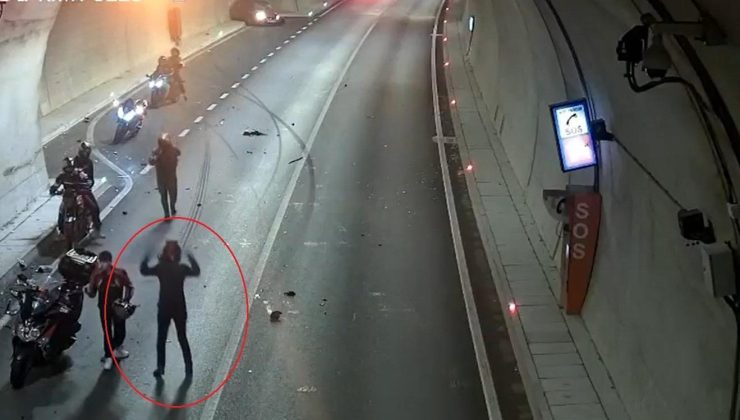 Tünelde feci kaza kamerada! Eşinin öldüğü, oğlunun yaralandığı kazaya tanık olunca sinir krizi geçirdi