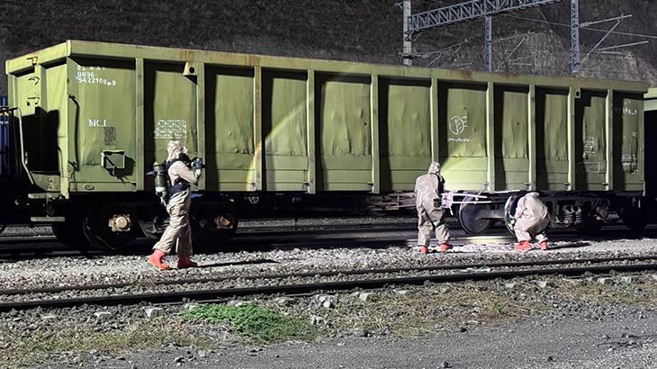 Yük treninde kimyasal sızıntı alarmı! Ekipler harekete geçti: Karantinaya alındı