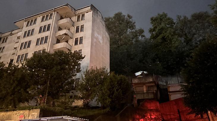 Zonguldak’ta heyelan dehşeti! İstinat duvarı çöken apartman boşaltıldı